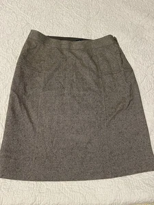 GAP Women’s Size 6 Brown Tweed Cotton/Wool Blend Lined Side Zipper - Picture 1 of 5