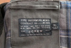 J CREW GIACCA/CAPPOTTO MILITARE COTONE CERATO OLIO PANNO CAMPO XL bosco NX-631 - Foto 1 di 11