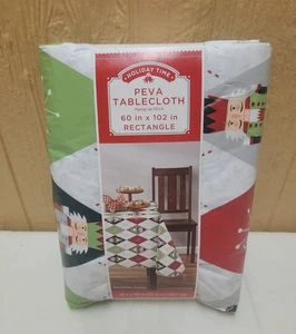 New Holiday Time 60''x102'' rectangle Christmas Holiday nutcracker Tablecloth - Picture 1 of 2