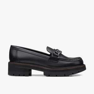 Clarks Womens Orianna Edge Black Leather Loafers Leather Casual - Picture 1 of 6
