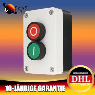 MARKENLOS Notausschalter Momentaner Start-Stop Schalter Taster Not-Aus-Druckschalter DE