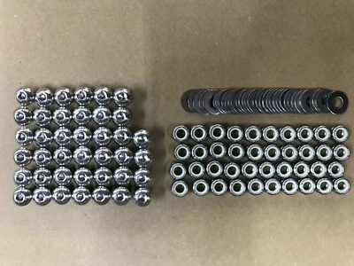 40 PLATA GUARDABARROS ACAMPANADO BOTÓN PERNOS TUERCAS ARANDELAS ACERO INOXIDABLE Foto 1 de 4