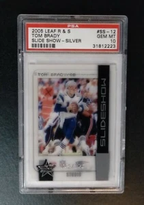 POP 3 🔥 2005 LEAF R&S SLIDESHOW SILVER ACETATE TOM BRADY  #'d/750 PSA 10 GEM - Picture 1 of 3