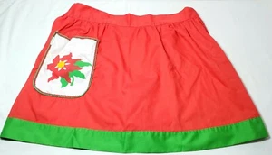 Klassische Vintage 70er Jahre Weihnachten Weihnachtsstern Hostess Schürze Tasche - Bild 1 von 2
