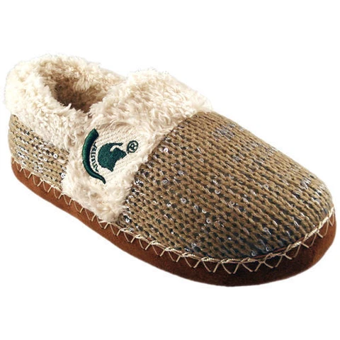 BRAND NEW MICHIGAN STATE WOMEN'S SPARKLE SLIPPERS SIZE SMALL (5-6) Cover
