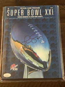 Phil Simms  Autographed SB 21 Program JSA Authenticated - Picture 1 of 1