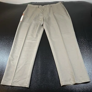 Haggar Cool 18 Dress Pants Mens 38x29" Beige Pleated Classic Fit Comfort New - Picture 1 of 13