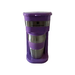 Cook’s Essentials Purple One Cup Coffee Maker Slightly Used Good See Details - Picture 1 of 22