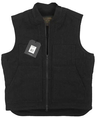 NEW $295 Filson Lined Mackinaw Work Vest!  Medium  Dark Gray  Wool  Fleece Lined - Image 1 of 3
