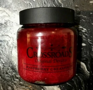 CrossRoads 16oz Jar Candle - Raspberry Creamsicle - Burns Hours 80-100 New - Picture 1 of 4