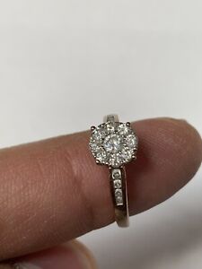 Solid 10k rose gold flower style Natural Diamonds TCW 058 Ring