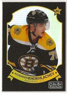 2014-15 O-Pee-Chee Platinum Retro Rainbow Black 96 Alexander Khokhlachev RC /100