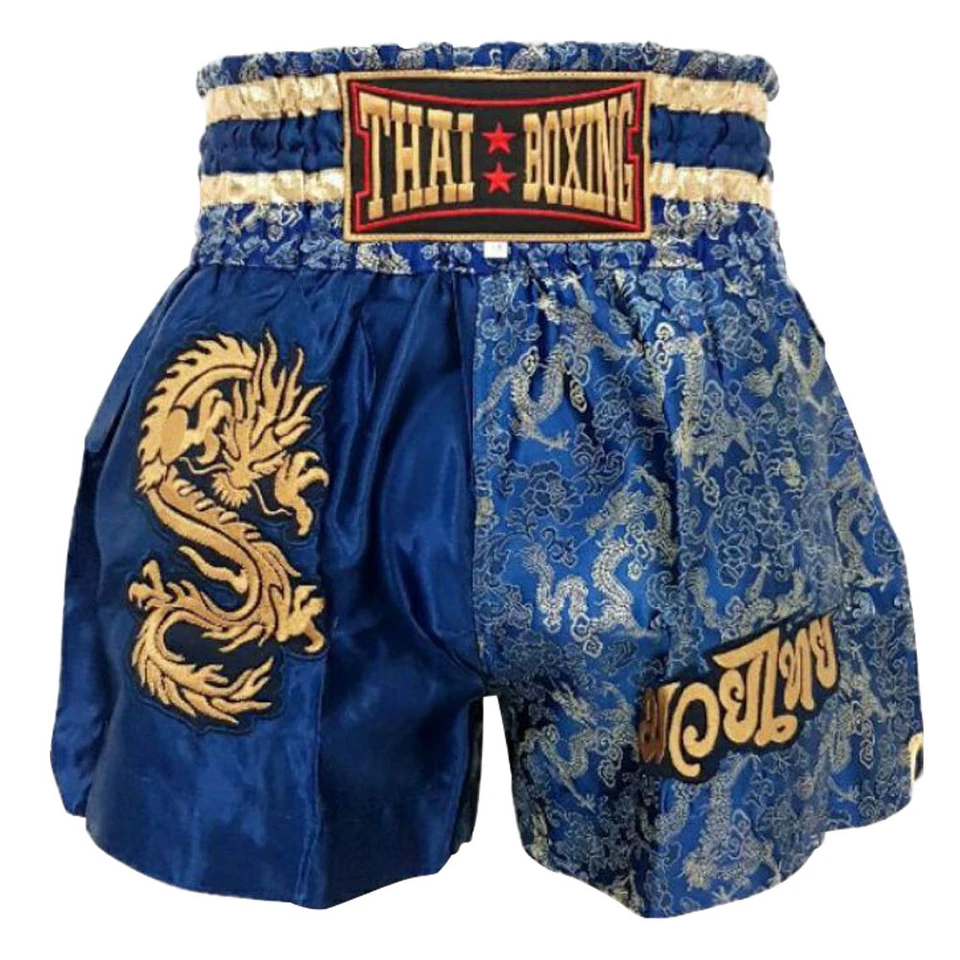 Pantalones Cortos Kick Boxing Muay Thai MMA Thai Lucha Agarre Jaula Baúles Hombres Dragón Foto 1 de 2