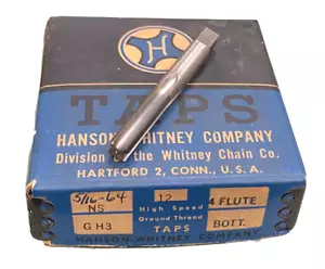 (Qty. 1) New Hanson-Whitney 5/16" - 64 NS GH3, 4 Flute, HSS Bottoming Tap - Picture 1 of 5