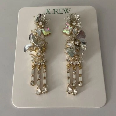 Pendientes colgantes de cristal y lentejuelas J Crew nuevos con etiquetas $69,50 | Novia Foto 1 de 4
