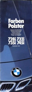 BMW 7 Series 728i 732i 735i 745i colours/upholstery brochure 1983 model year - Picture 1 of 1