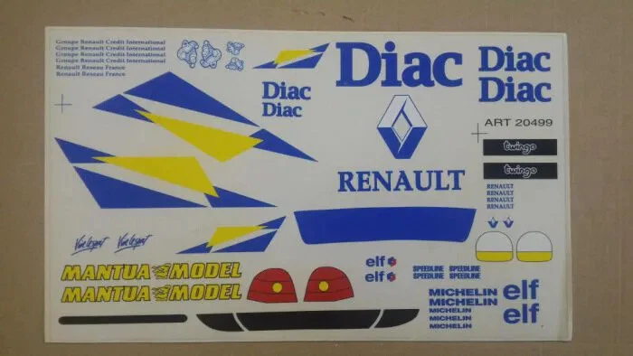 DEC022 - TWINGO Rc Body 1/8 Decals - adesivi    - Immagine 1 di 1