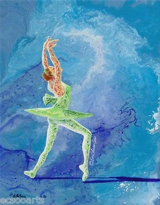 Original Acrylic Abstract Ballerina Painting "Fairy" Artist Signed - Picture 1 of 5