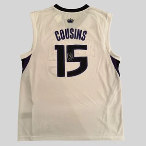 DeMarcus Cousins Jersey Mens L Autographed Auto Sacramento Kings Adidas NBA - Picture 1 of 11