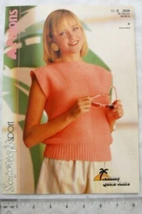 1988 Patons 3526 slash neck top, supersoft sport, extra easy - Picture 1 of 1