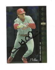 Signed Autographed DAVE HOLLINS Philadelphia Phillies 1994 Upper Deck Card 136