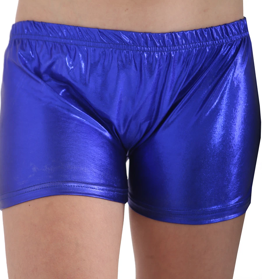 Womens Ladies Metallic Wet Look Hot Pants Short Shiny Disco Party PU Mini Shorts - Image 1 of 1