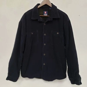 Vintage Chaps Mens Corduroy Chore Jacket Size XL Blue Button Up Barn Country - Picture 1 of 10