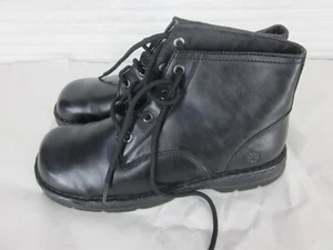 WOLVERINE 455893 Women's 10M Black Leather Work Chukka Boots (Rotten rubber sole - Picture 1 of 8