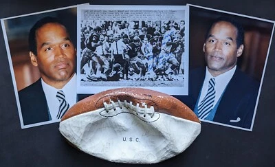 O. J. Simpson Signed B/W Photo (1985/86) + USC Team Signed Wilson Football - Image 1 of 4