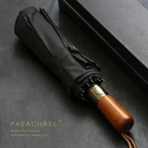 Big Umbrella Men Business Style 115cm Automatic Umbrella Rain Double Layer 10K - Picture 1 of 28
