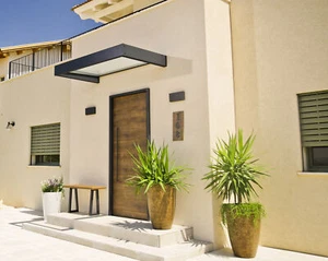 Front Door Canopy Awning 160x95cm Weather Protection Sophia - Picture 1 of 17