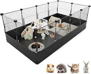 Tresbro Small Animal Cage W/ Waterproof PVC Bottom Liner & One-Hand Release Hook - Picture 1 of 8