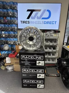 (Set of 4) Raceline 951MC Ryno 18x9 5x150 +18mm Machined Wheels Rims 18" Inch - Picture 1 of 10