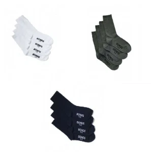 Bonds Boys Girls 4 Pairs Crew School Cotton Socks Kids Navy Grey White - Picture 1 of 7