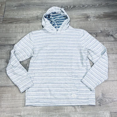 Linksoul Sudadera con Capucha Para Hombre Mediana Azul Blanco Rayas Pullover Mezcla Algodón Ligero Foto 1 de 4