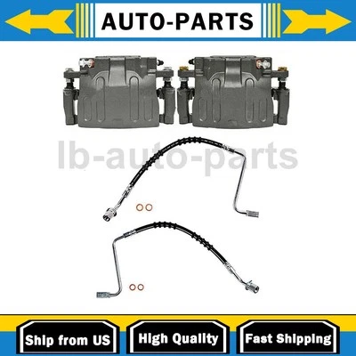 4 Piece Brake Caliper Set with Hoses Fits Ford Taurus 3.5L Mercury Sable 3.5L_ - Image 1 of 4