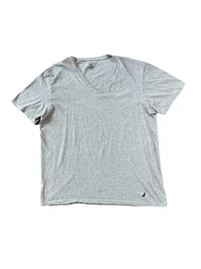 Nautica Damen T-Shirt Large V-Ausschnitt hellgrau Größe L - Bild 1 von 4