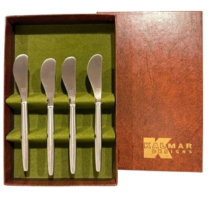 Kalmar Designs Käse Butter Spread It Messer Set Vintage MCM Edelstahl - Bild 1 von 5
