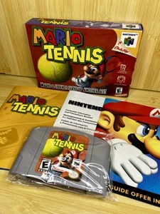 De colección Mario Tennis Nintendo 64 N64 Completo CIB Auténtico con Caja y Manual - Imagen 1 de 12