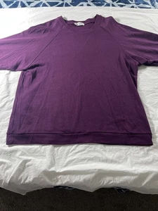 Top para mujer Zenana manga larga púrpura oscuro talla 3X 100 % algodón usado en excelente estado - Imagen 1 de 9