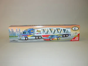 Camión de transporte de automóviles Sunoco 1999 con auto de carreras de fricción 6 aniversario como nuevo - Imagen 1 de 3