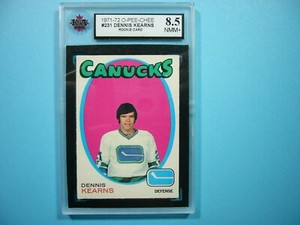 1971/72 O-PEE-CHEE NHL HOCKEY CARD #231 DENNIS KEARNS ROOKIE KSA 8.5 NMMT+ OPC