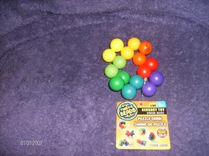TWIST.E BEADS STRESS RELIEF SENSORY TOY PUZZLE CHAIN 4" x 3' NEW IN PACKAGE SALE - Picture 1 of 18