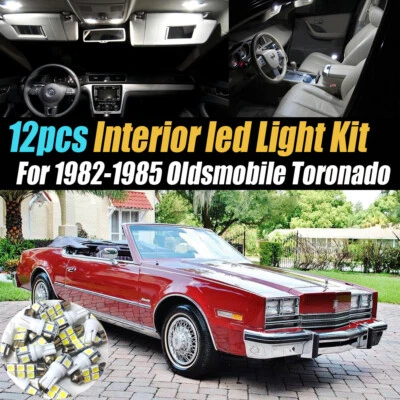 12Pc Super White Car Interior LED Light Kit for 1982-1985 Oldsmobile Toronado - Image 1 of 4