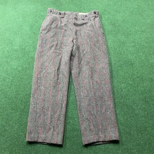 Vintage Heavy Wool Pants Mens Size 33 Gray Plaid Logger Bottoms Fits 33x27 USA - Picture 1 of 7