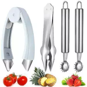 4Pcs Strawberry Tomato Stem Leaves Huller Remover Fruit Kitchen Corer Top Tool - Picture 1 of 7