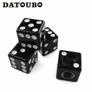 4 pcs/8pcs Plastic Color Dice Tire Stem Valve Caps Car Wheel Air Dust Cap Cover - Picture 1 of 28