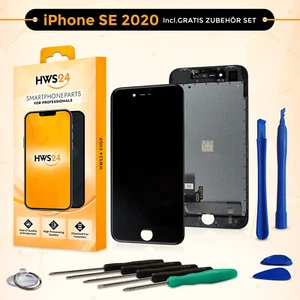 Display LCD für iPhone SE 2 2020 mit RETINA Glas Scheibe Komplett Front SCHWARZ  - Photo 1 sur 2