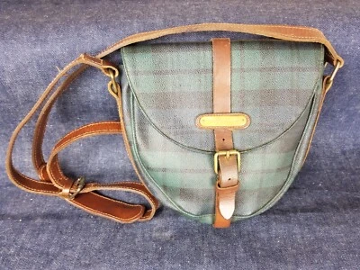VINTAGE 90' RALPH LAUREN POLO PVC GREEN CHECK CROSSBODY BAG - Image 1 of 4