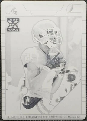 TYLER VAUGHNS 2021 Leaf Pro Set Metal 1989 RC PRINTING PLATE 1/1 Steelers One of - Image 1 of 2